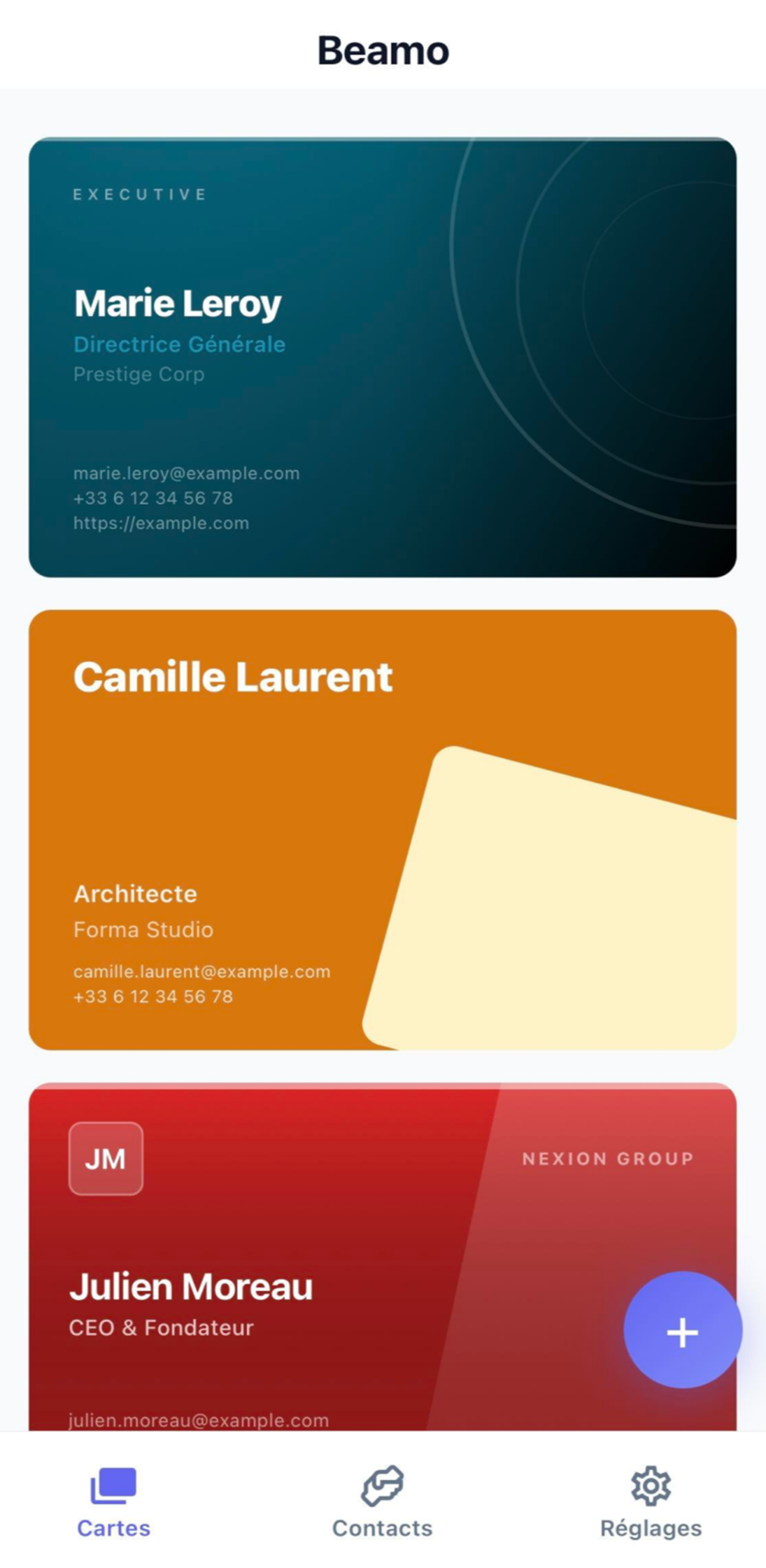Beamo app screen